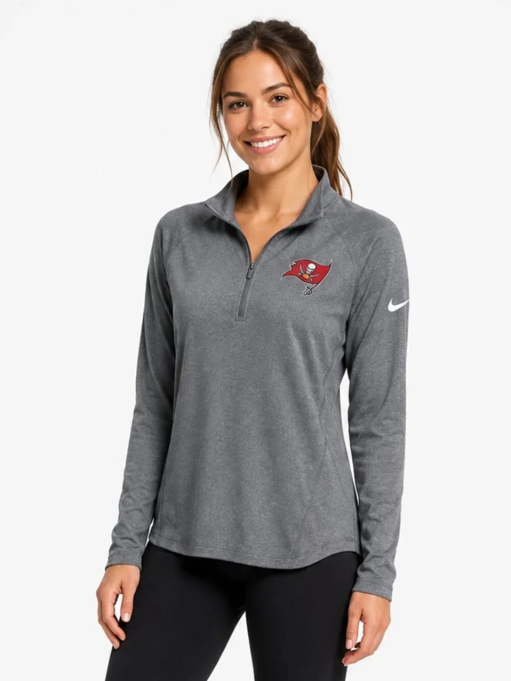 Nike Tampa Bay Buccaneers Dri-FIT Quarter Zip Pullover Gray L